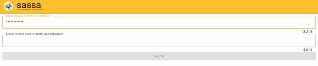 SASSA Status Check: SASSA online status check form
