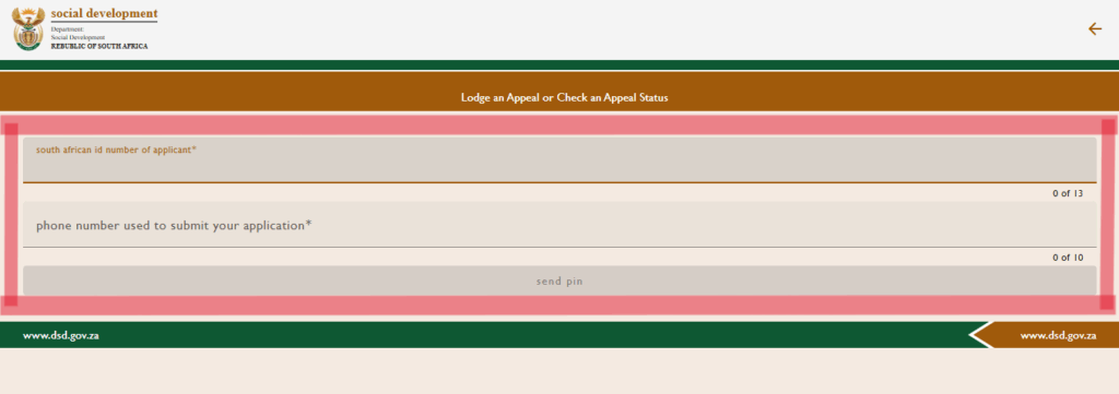 SASSA Appeal: Appeal Login