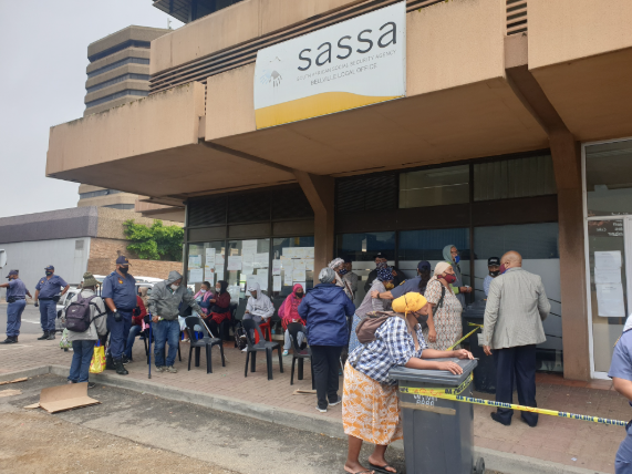Social Disability Application: Person applying at a SASSA office