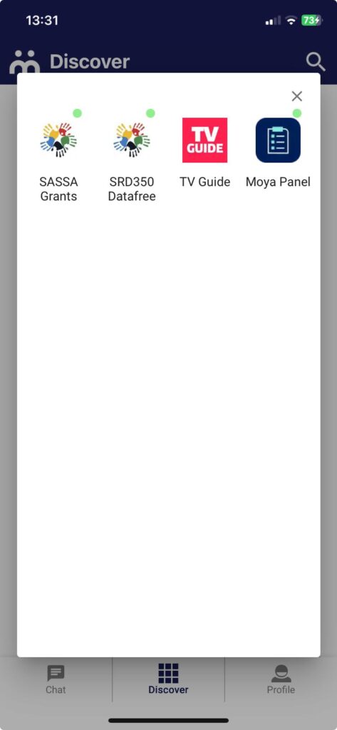 Moya App where users can find the SASSA