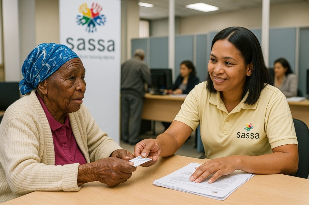 SASSA Old Age Grant: elderly person at a SASSA office