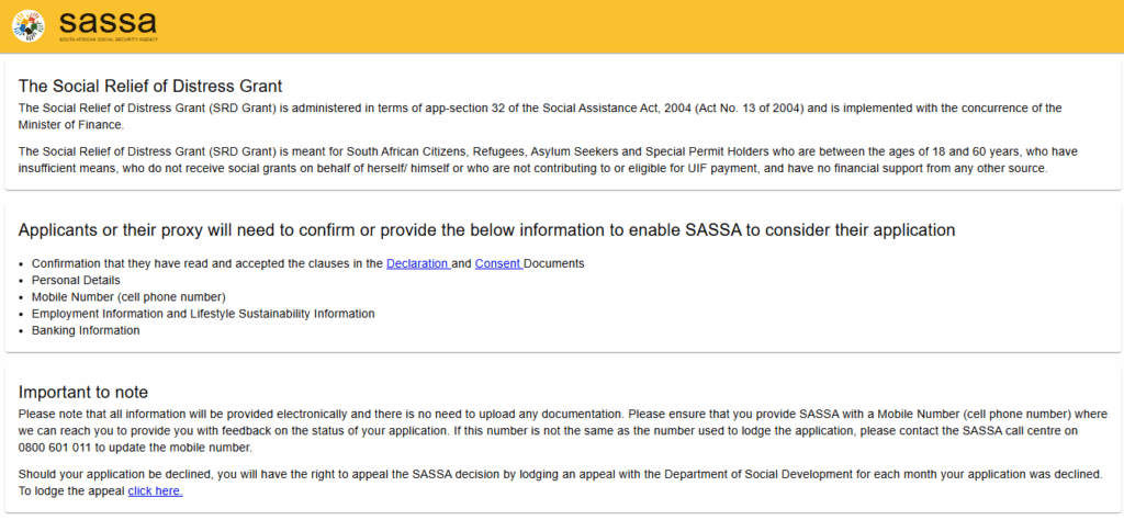  srd sassa gov za application 