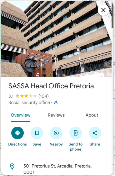  SASSA  Head Office
