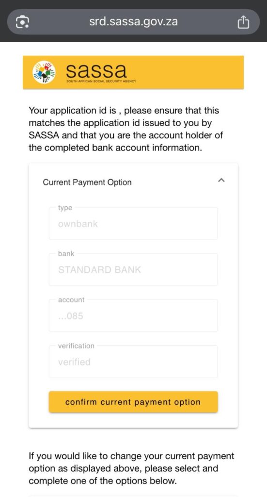 srd sassa gov za banking details update Your Banking Details
