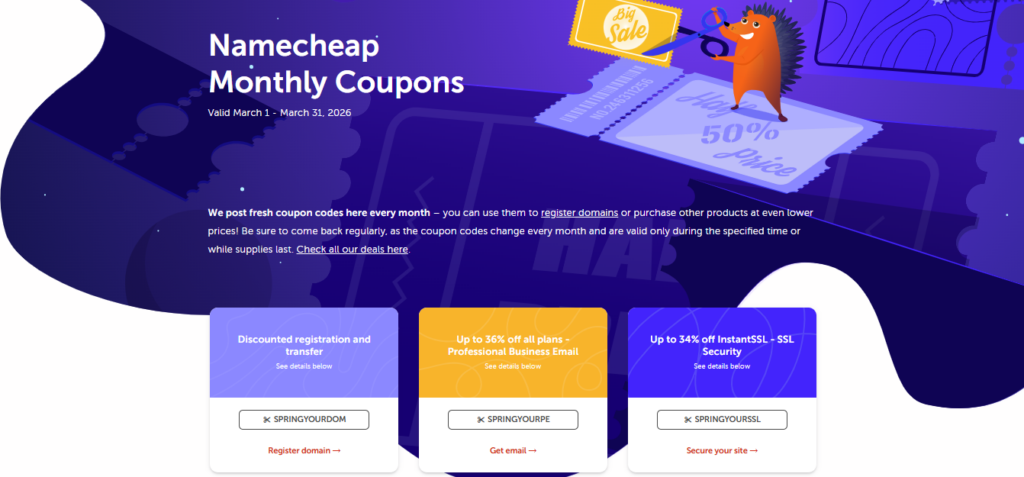 Namecheap promo code