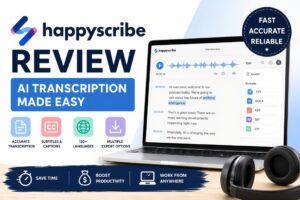 Read more about the article Happyscribe Review (2026): Is This the Best AI Transcription Tool for You?
