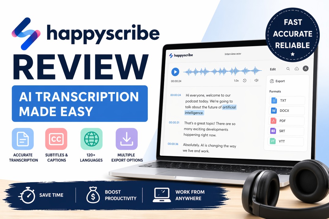 You are currently viewing Happyscribe Review (2026): Is This the Best AI Transcription Tool for You?