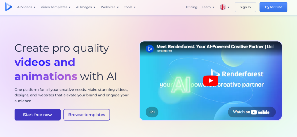 Renderforest alternatives